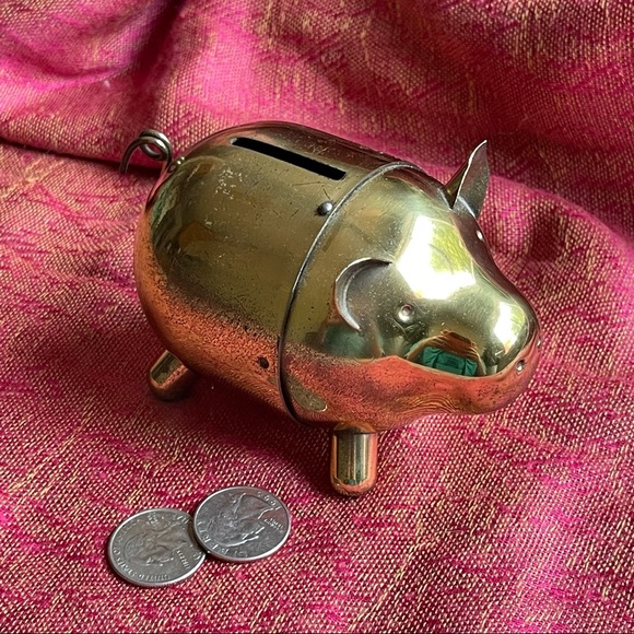VTG Brass Piggy Bank